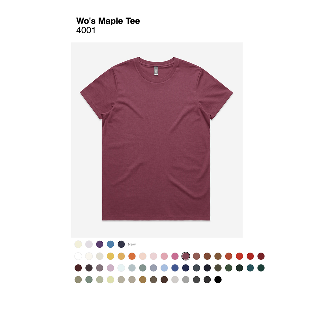 Photo of AS Colour Womens Maple TShirt/Tee for screen printing